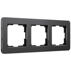 Изображение Рамка на 3 поста Platinum черный алюминий W0032608