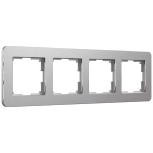 Изображение Рамка на 4 поста Platinum алюминий W0042606