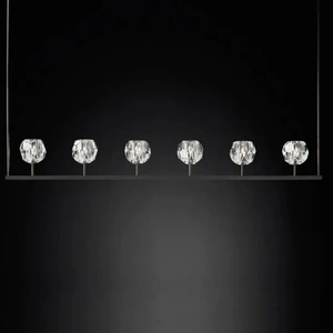 Изображение Люстра Boule De Cristal Linear Chandelier 6 Black By Imperiumloft