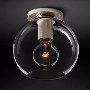 Изображение Потолочный Светильник Rh Utilitaire Globe Shade Flushmount By Imperiumloft