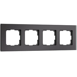 Изображение Рамка на 4 поста Senso (черный, стекло soft-touch) W0043108