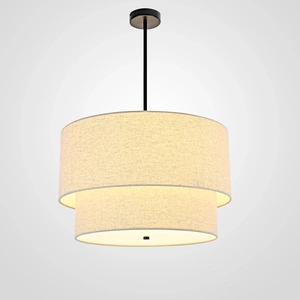 Изображение Люстра Rh Two-Tier Round Shade Linen By Imperiumloft