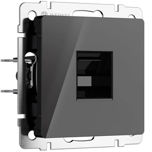 Изображение Розетка Ethernet RJ-45 (черный акрил) W1181048