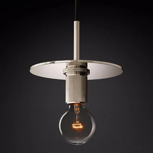 Изображение Подвесной Светильник Rh Utilitaire Disk Shade Pendant Silver By Imperiumloft