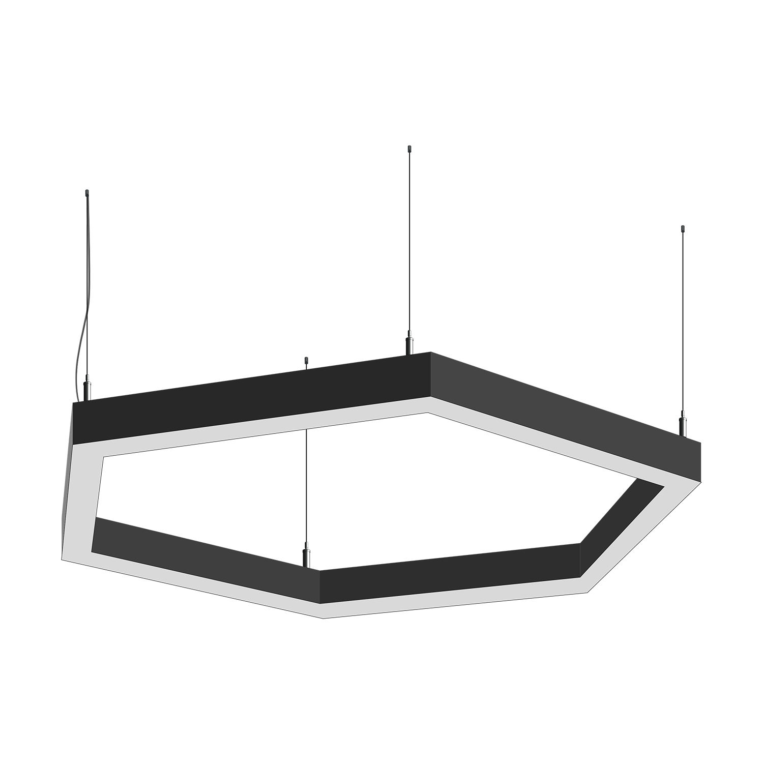 Светодиодный фигурный светильник MS-HEX-O Шестиугольник 6x250mm 60W  3000/4000/6000К - Изображение