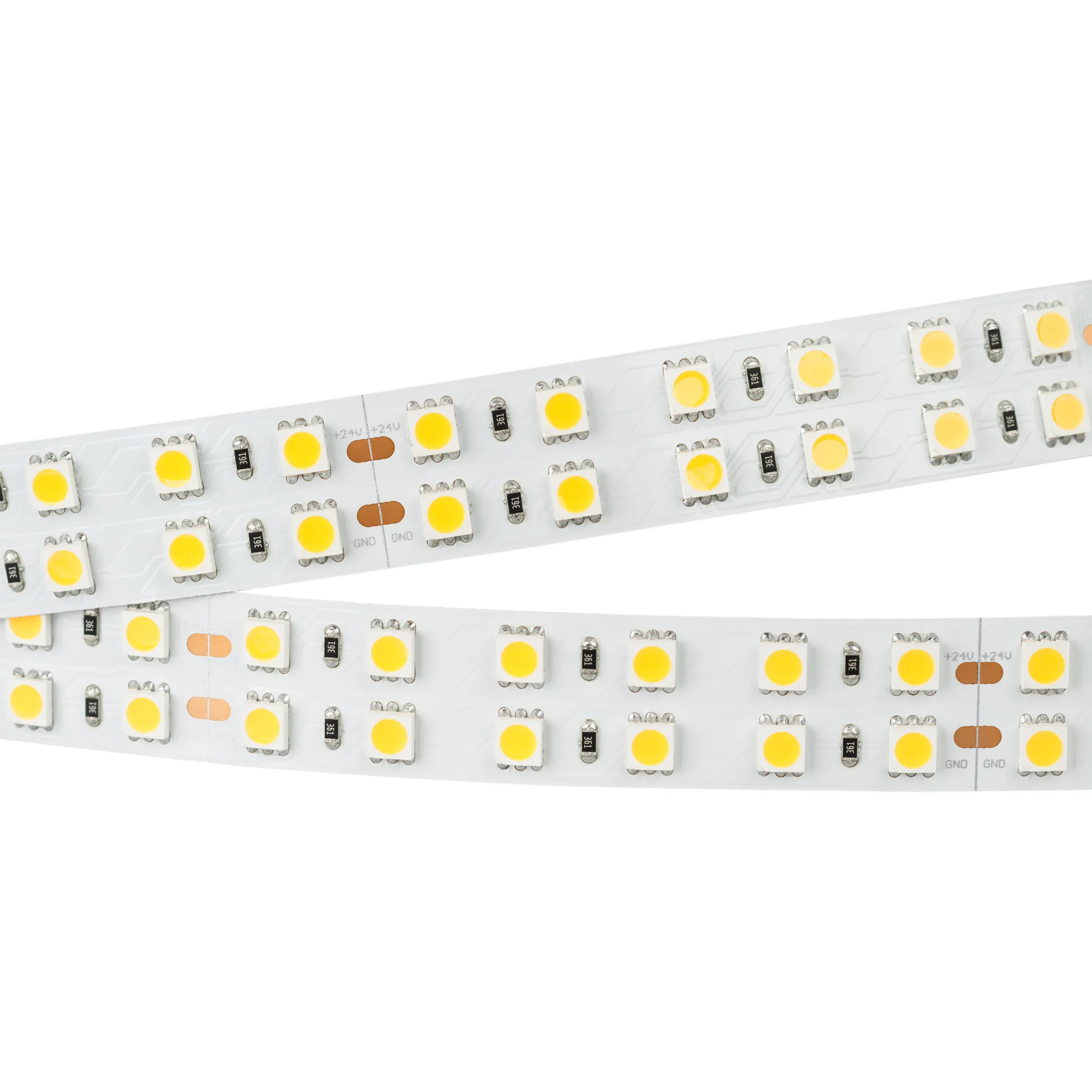 Лента светодиодная RT 2-5000 24V Warm2700 2x2 (5060, 720 LED, LUX) (Arlight, 34.4 Вт/м, IP20) - Изображение