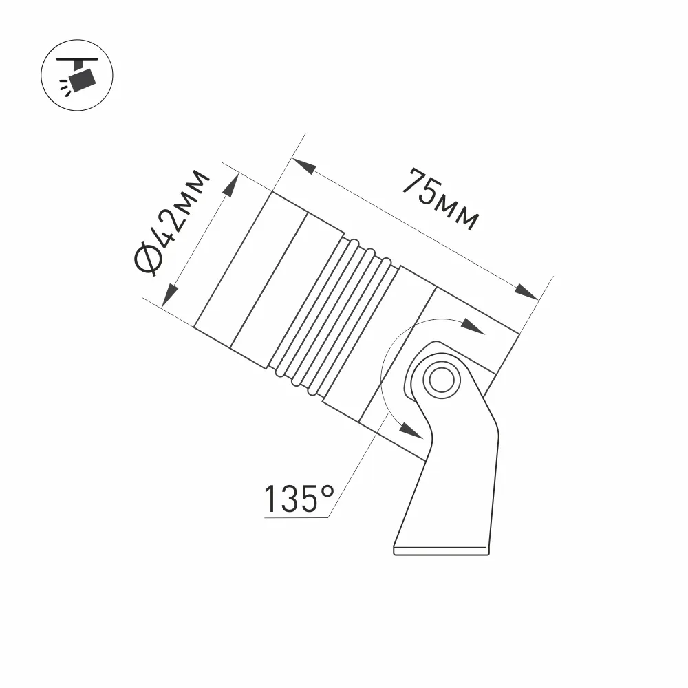 Светильник KT-RAY-COLOR-R42-6W RGB (WH, 25 deg, 12V) (Arlight, IP67 Металл, 3 года) - Изображение