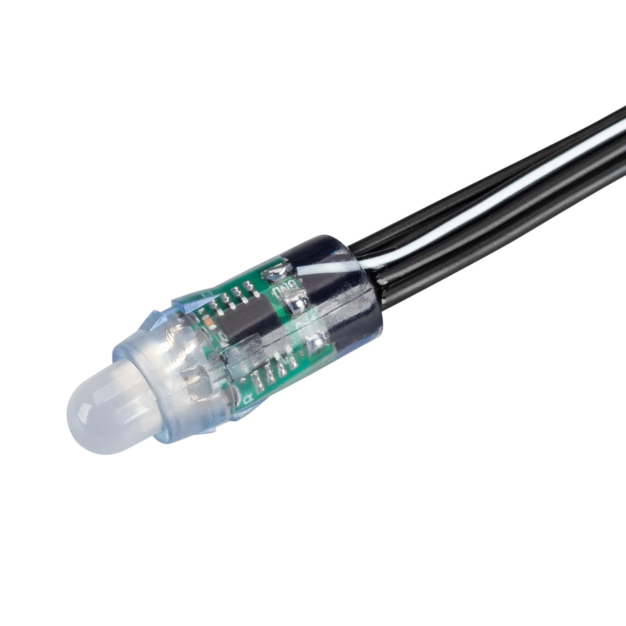 Герметичный управляемый модуль SPI-UVR-D12 5V RGB-BPT (0.3W, IP67, 90 deg) (Arlight, Пластик, 5 лет) - Изображение