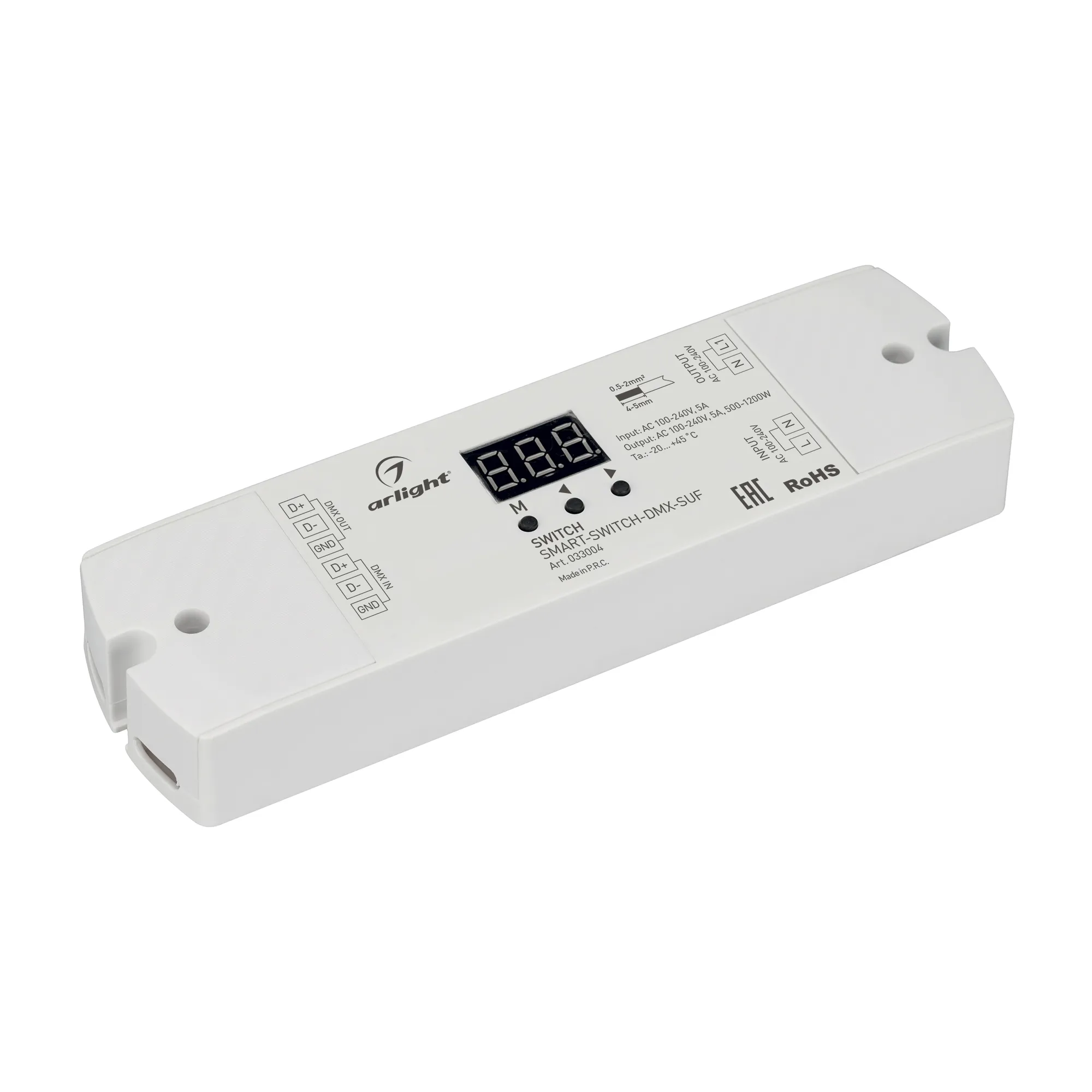 Выключатель SMART-SWITCH-DMX-SUF (230V, 5A) (Arlight, IP20 Пластик, 3 года) - Изображение