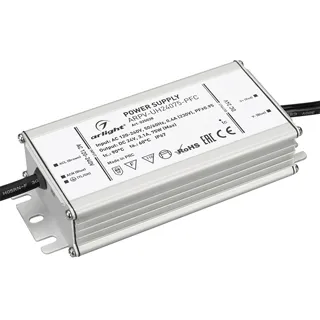 Блок питания ARPV-UH24075-PFC (24V, 3.1A, 75W) (Arlight, IP67 Металл, 7 лет) - Изображение