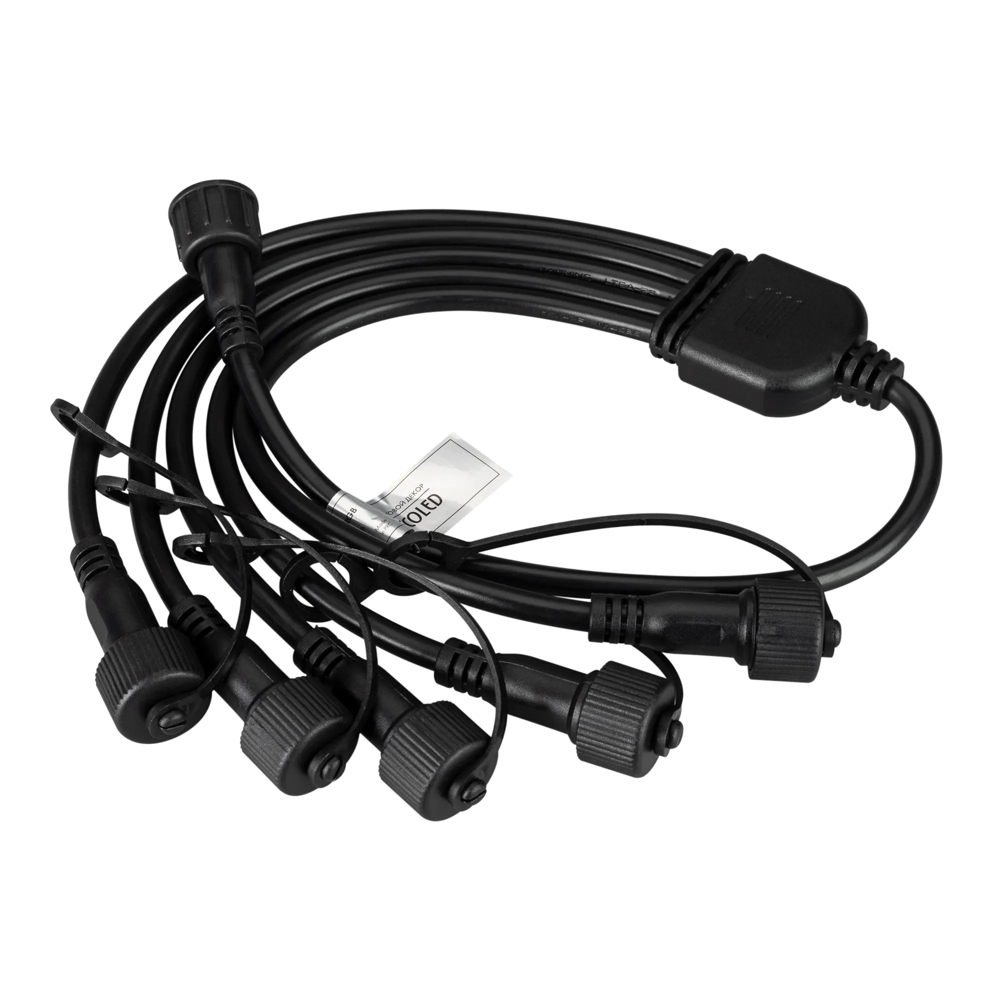 Коннектор питания ARD-CLASSIC-SYNC-RGB Black (230V, 5 ports) (Ardecoled, Закрытый) - Изображение